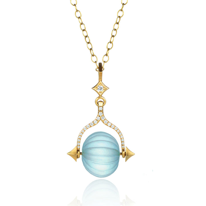 Wishbone Stone Spinner Pendant