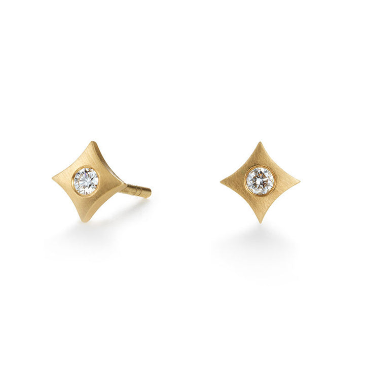 Diamond Motif Stud Earrings