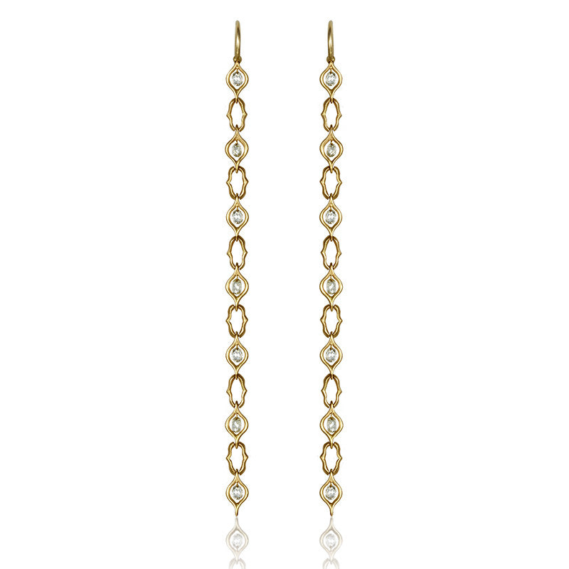 Screen Pattern Single Strand Earrings