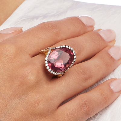 Baronessa Ring with Pink Tourmaline