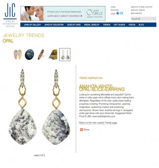 Jewelry Information Center Feature