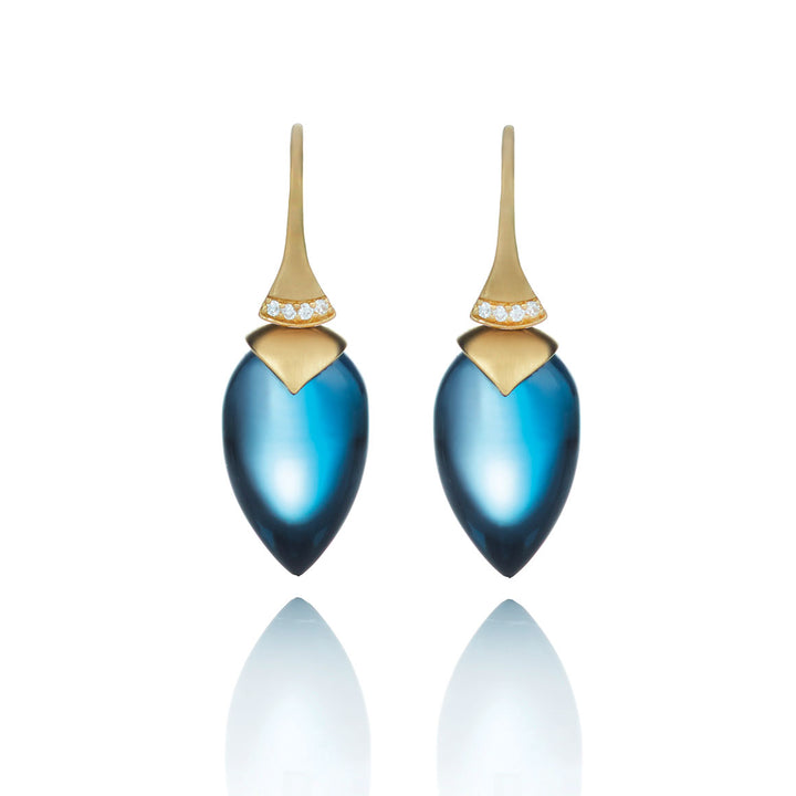 LONDON BLUe TOPAZ plumb drop earrings