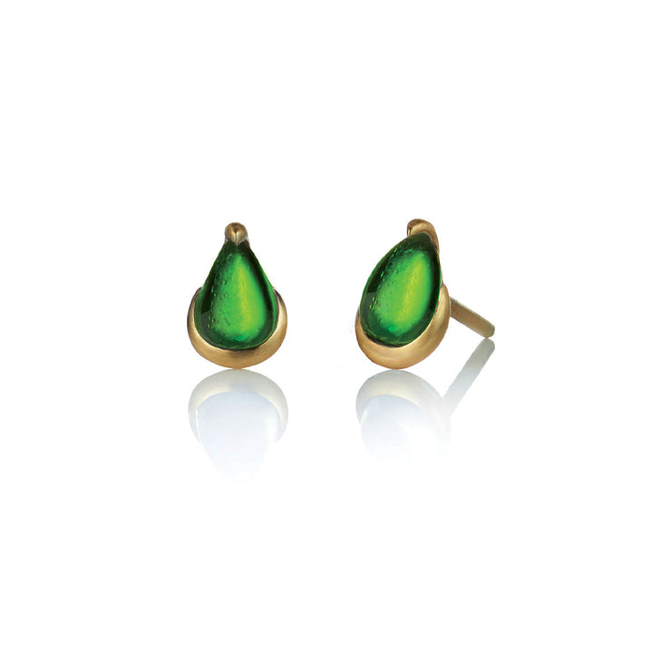 Green Tourmaline Stud Earrings