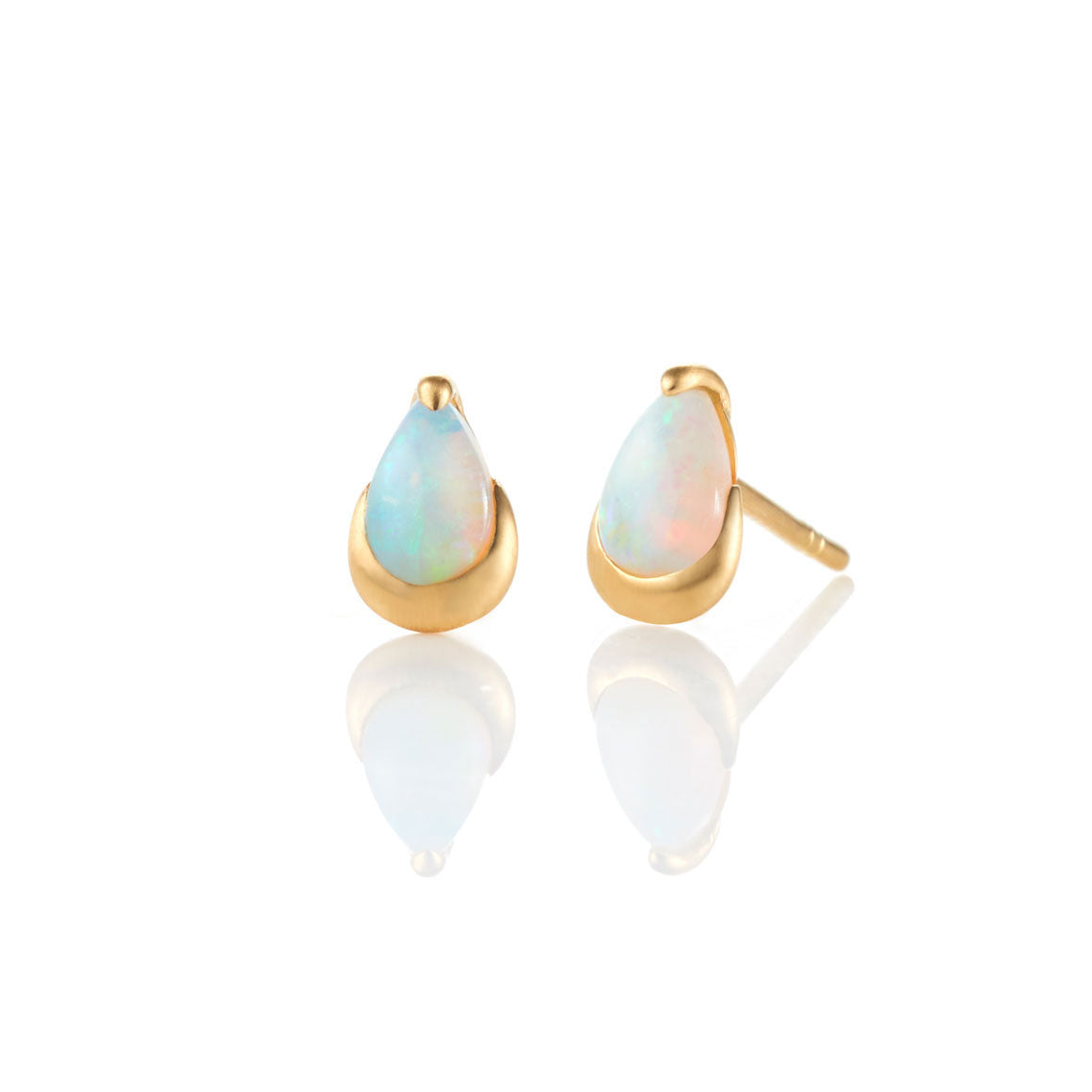 Opal Cabochon stud earrings