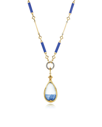 Tearcup Amulet with Blue Sapphires