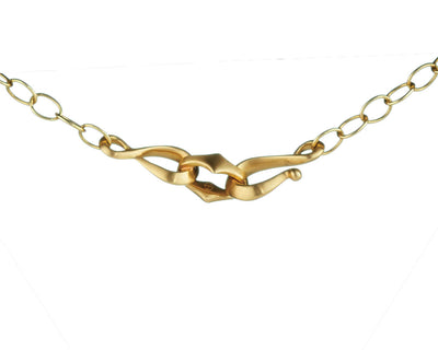 Oval Link Necklace with Pavé Link Motifs