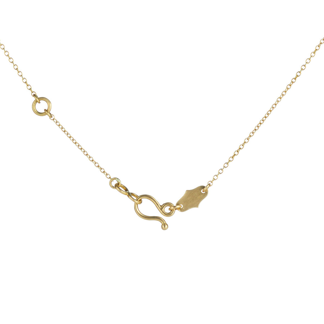 Lariat Necklace with Pavé Plumb Drop