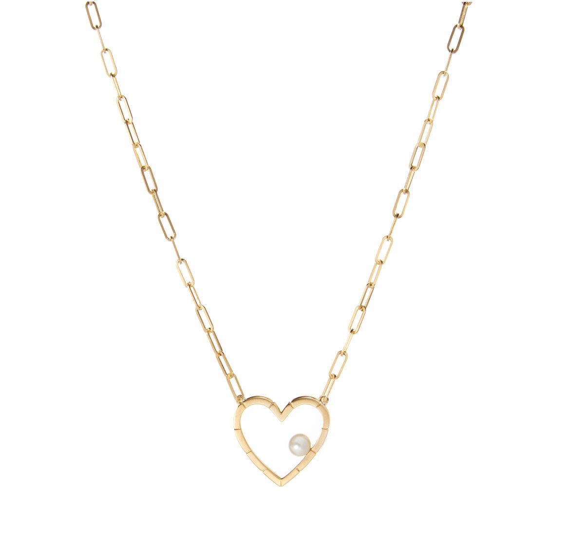 Pearl In Heart Necklace