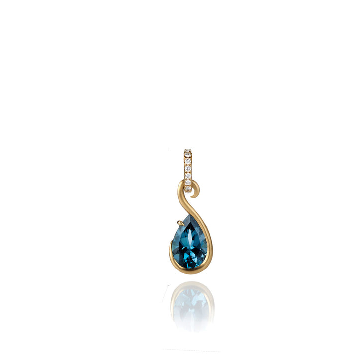 london blue topaz drop pendant