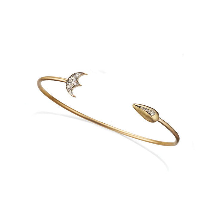 Plumb and Moon Open Cuff Bangle