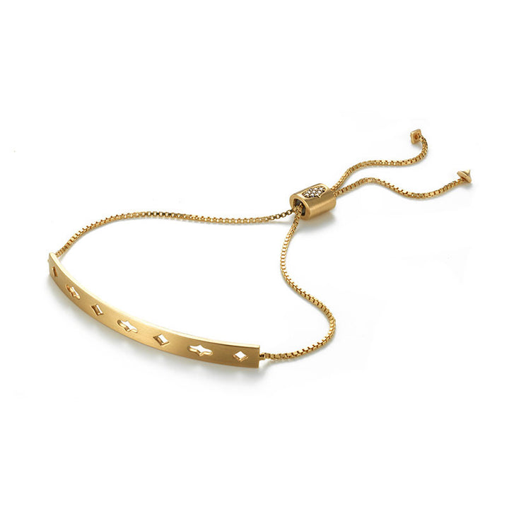 Multi-motif slider bracelet with pavéd mechanism