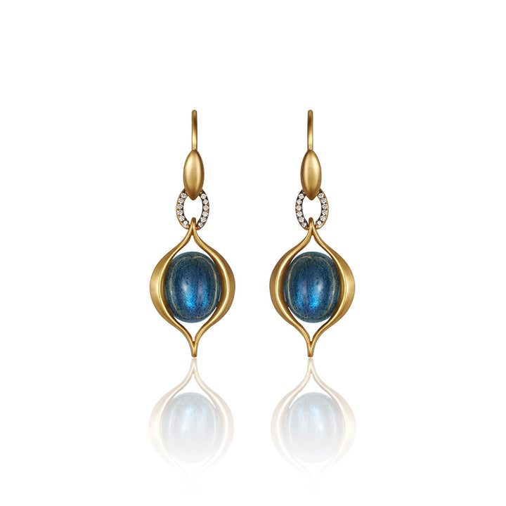 Elli Drop Earrings with Labradorite