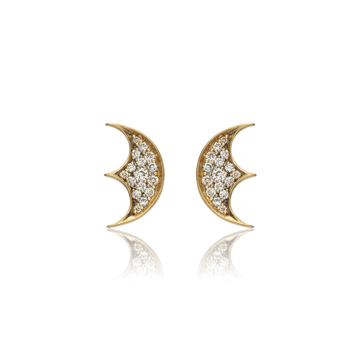 Cresent Moon Stud Earrings