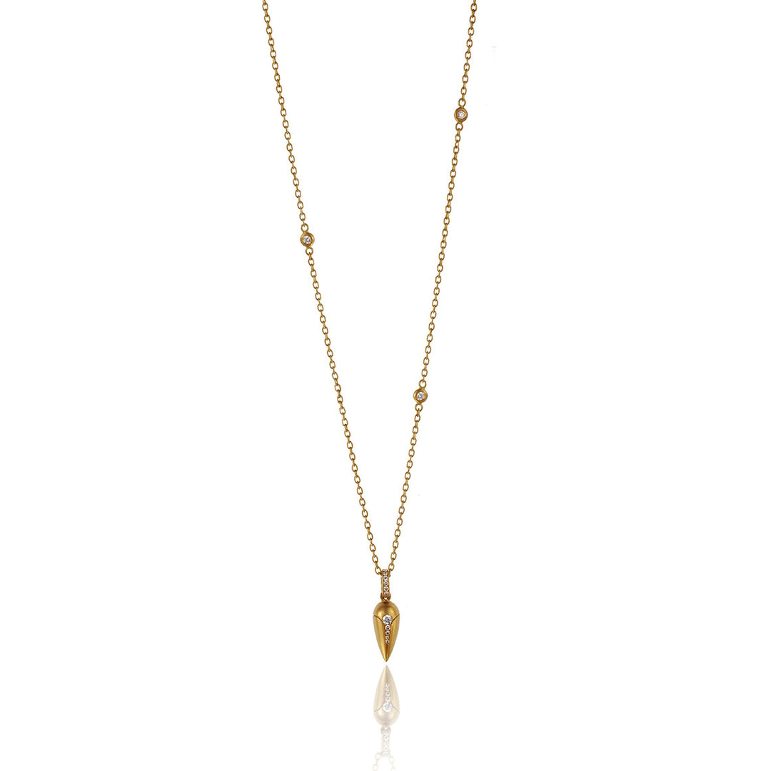 Pavé Plumb Drop Necklace