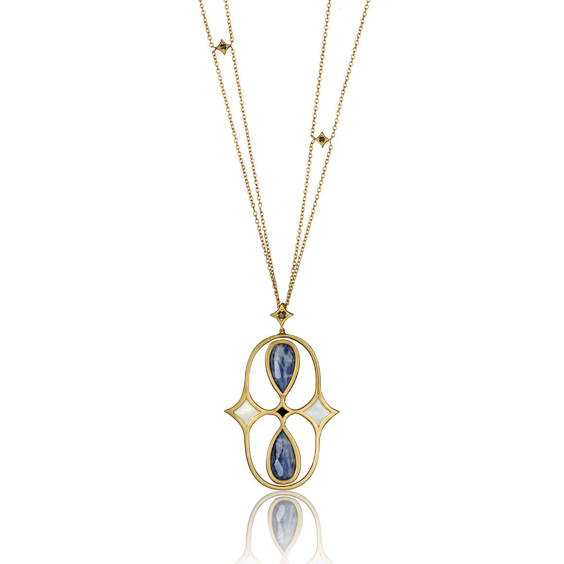 Large Ani Pendant Necklace with Blue Sapphire