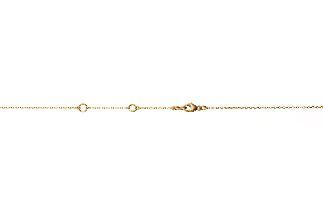 Lariat Necklace with Pavé Plumb Drop