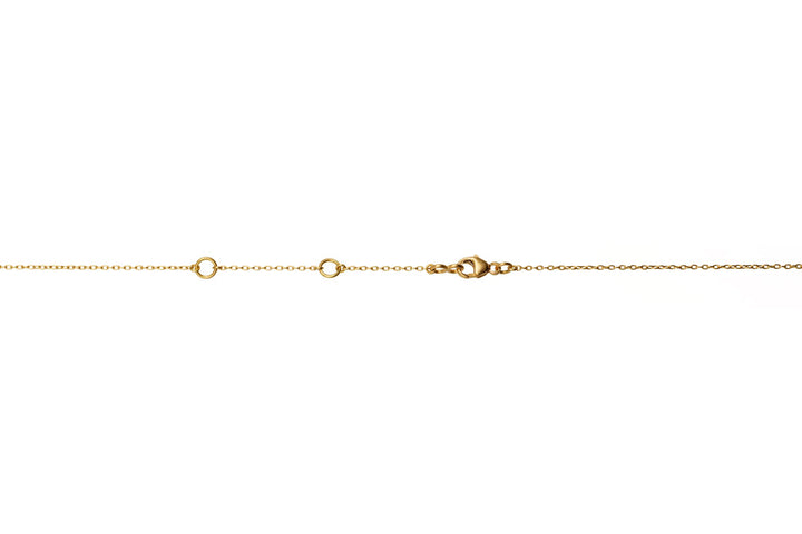 Lariat Necklace with Pavé Plumb Drop