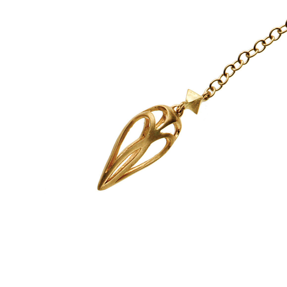 Lariat Necklace with Pavé Triangle