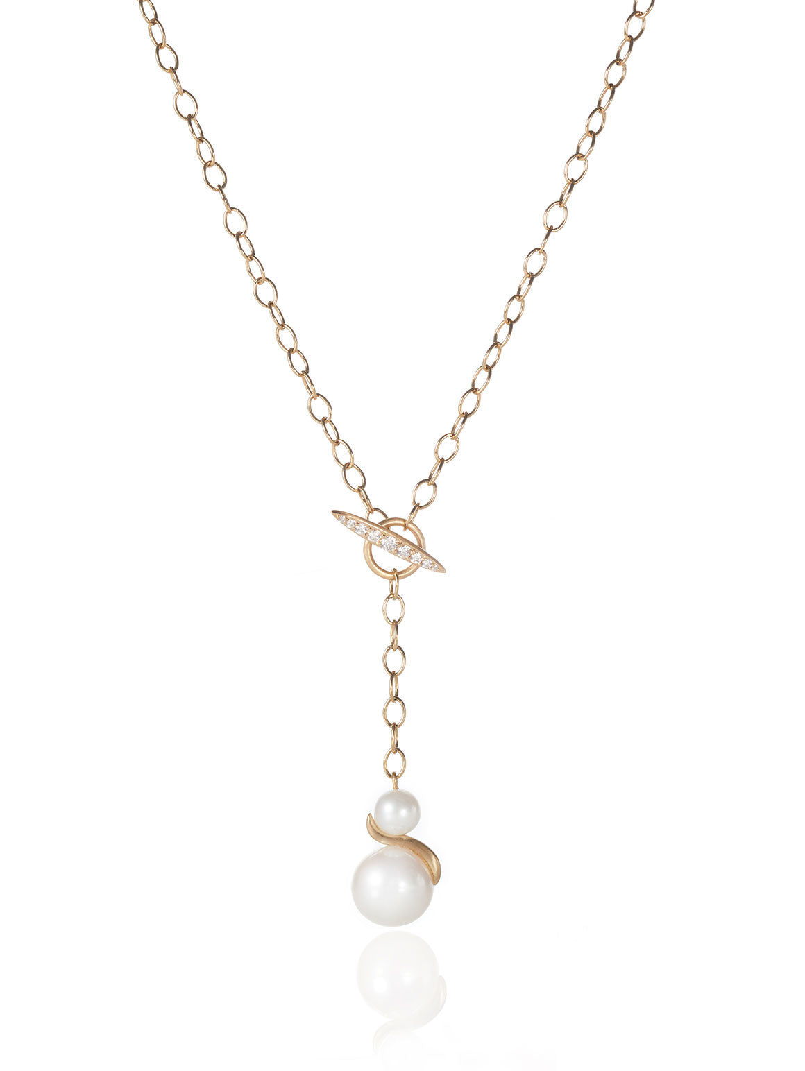 ★PEARLY MORE★ two way volume chain necklace Dazzle Double Chain Y Necklace Sterling Silver – Hey Happiness