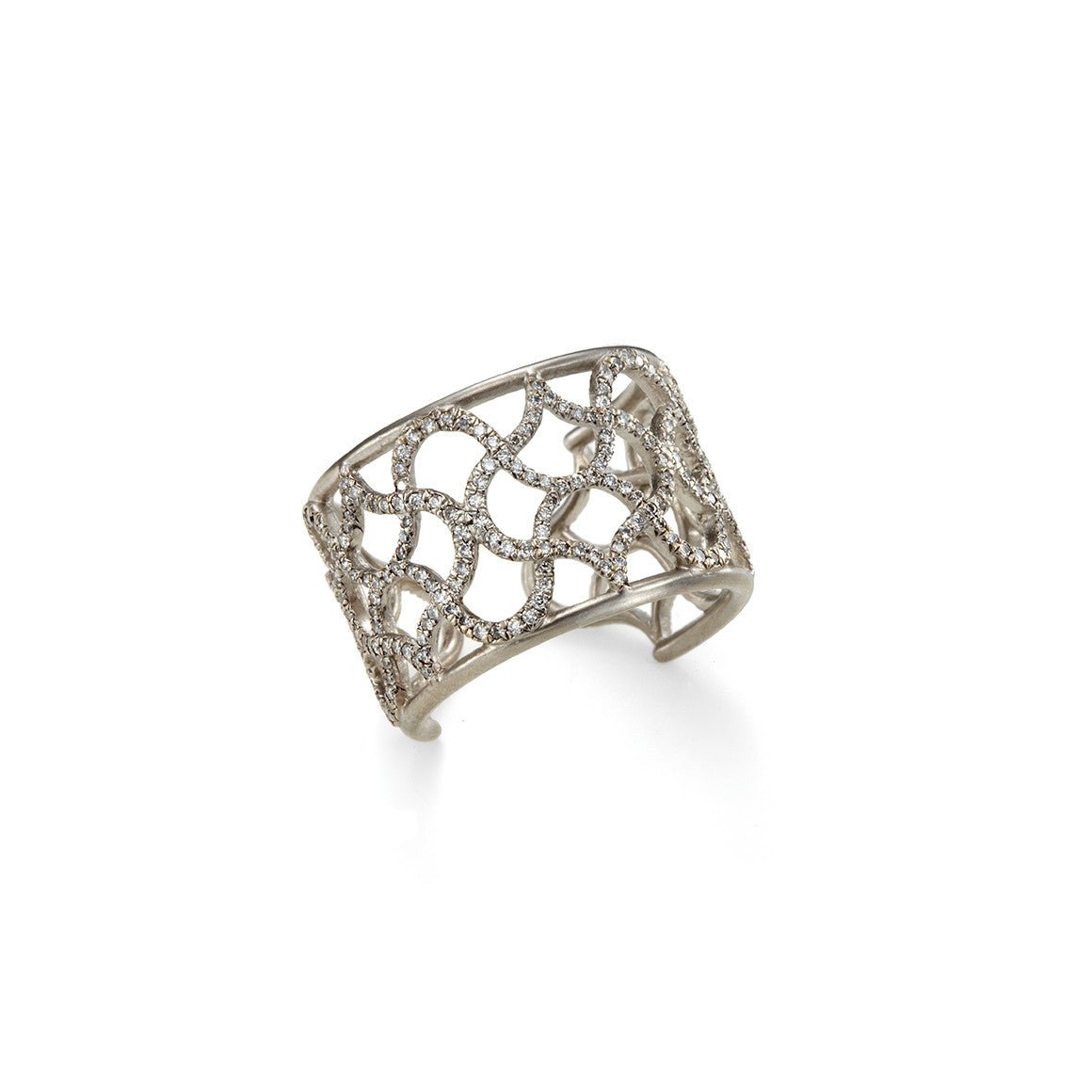Artemisia Cuff Ring with Diamond Pavé