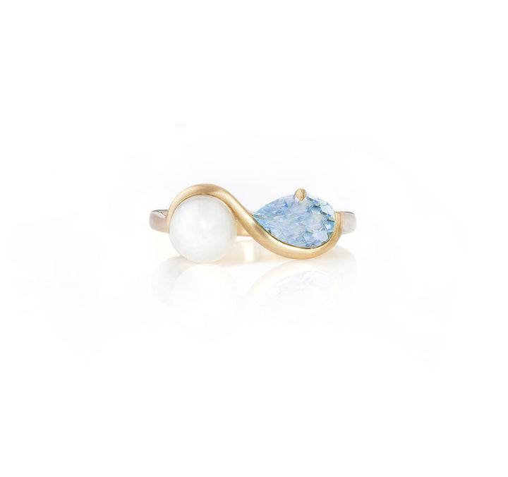 Pearl & Aqua ring