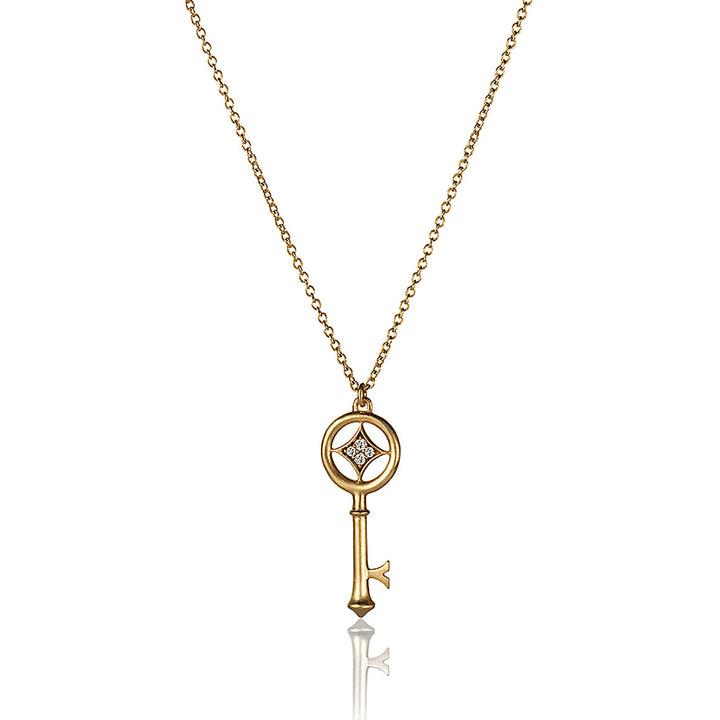 Small Pavéd Key charm pendant