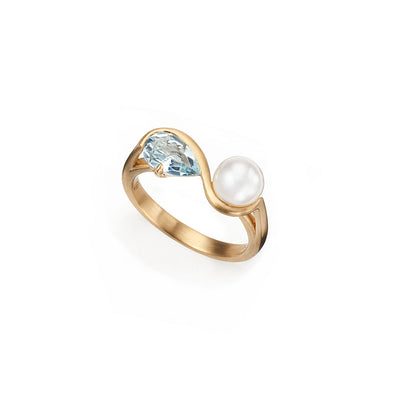 Pearl & Aqua ring
