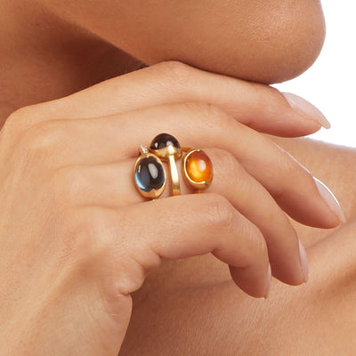 Pasha Ring with Mandarin Garnet