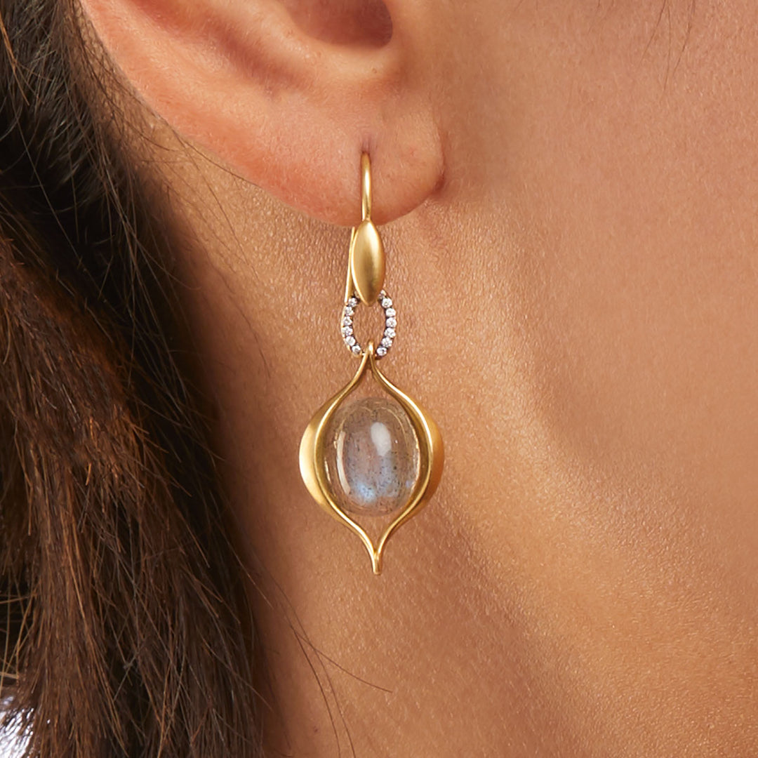 Elli Drop Earrings with Labradorite