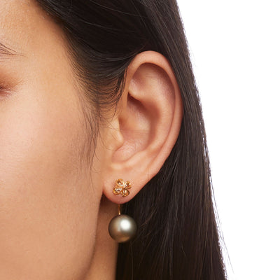 Grey Tahitian Pearl Earring Enhancer