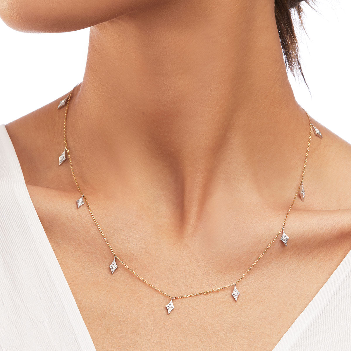 Diamond muilti-motif necklace